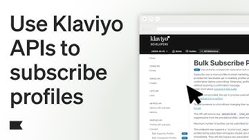 Subscribe profiles to email and SMS marketing using Klaviyo