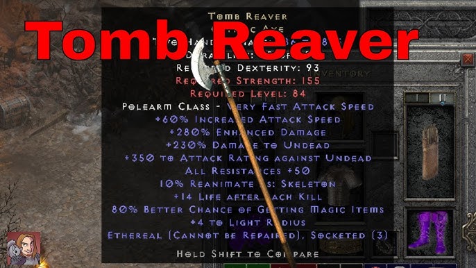 The Reaper's Toll • Diablo 2 Resurrected Unique Item •