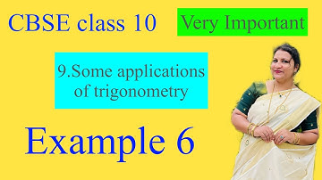 Chapter 9 Some applications of trigonometry example 6 CBSE class 10 in Malayalam