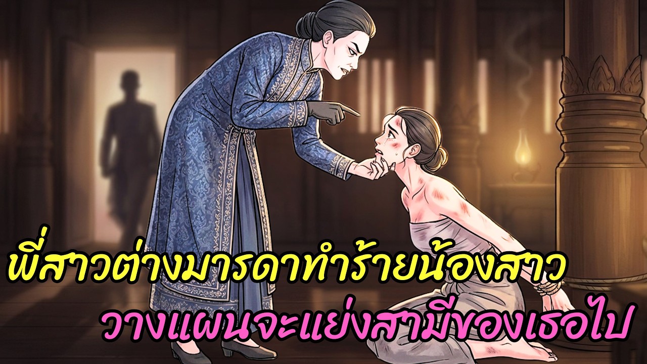 พี่สาวใจร้ายคอยกลั่นแกล้งและวางแผนแย่งสามีของน้องสาว