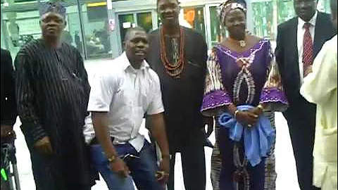 ARIVAL OF HRH OBA CHARLES OLADELE IBITOYE OLOMU OF OMU-ARAN AT HEATHROW AIRPORT ON DE 22/07/09