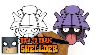 how to draw shellder pokemon awesome step by step tutorial