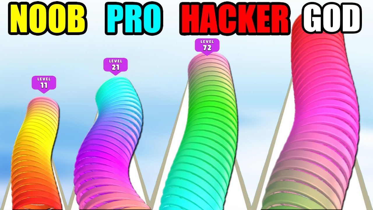 NOOB vs PRO vs HACKER vs GOD Circles Stack Run