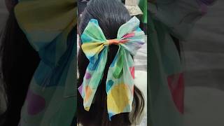 DIY Beautiful Bow Hair Clip 🎀🎀 #youtubeshorts #shortsfeed #shortsviral #ytshorts