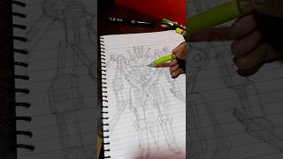 Drawing an imaginary robot 💥#shorts #drawing #robot #art #sketch #ytshorts