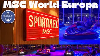 MSC World Europa | Sportplex & Gym Tour (Deck 20) | Travel Vlog