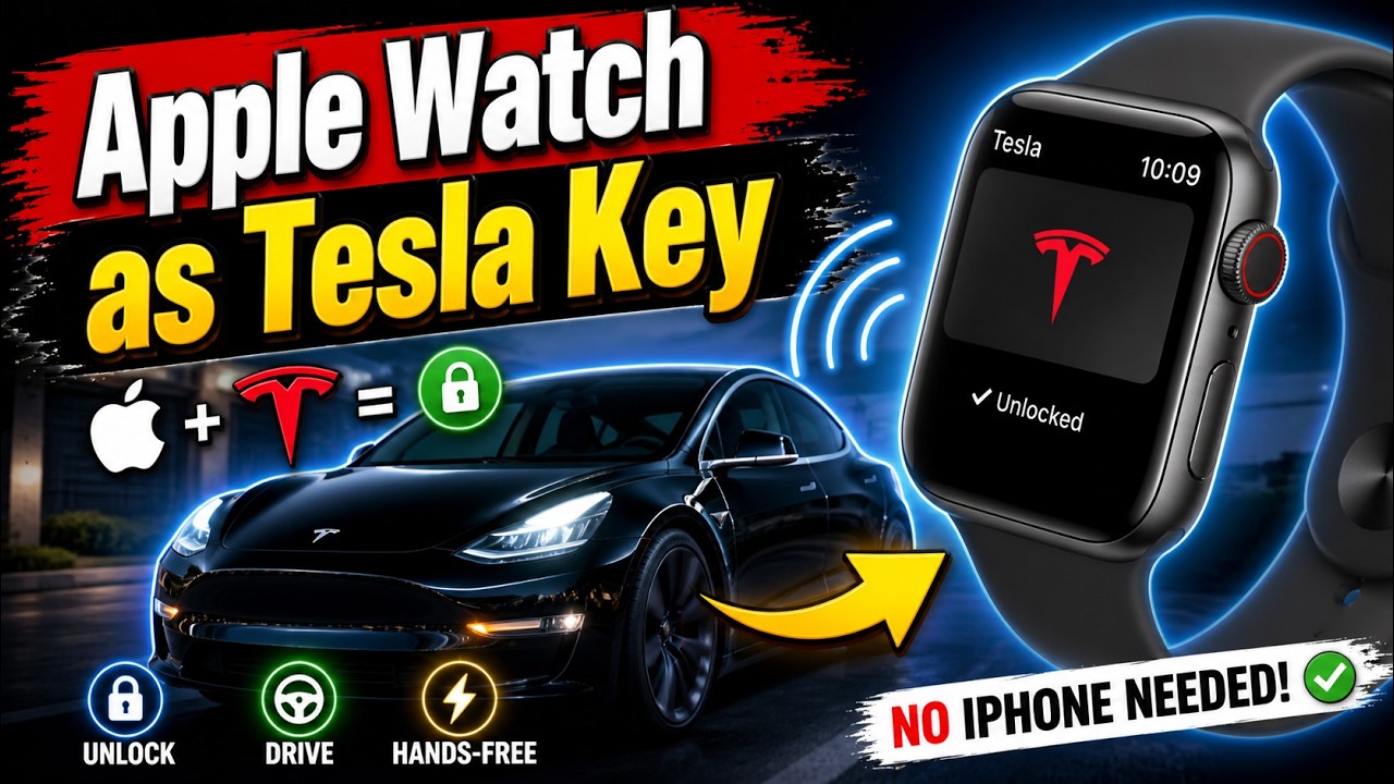 How to Use Apple Watch as Tesla Key 🔑 | Unlock & Drive Tesla Without ...