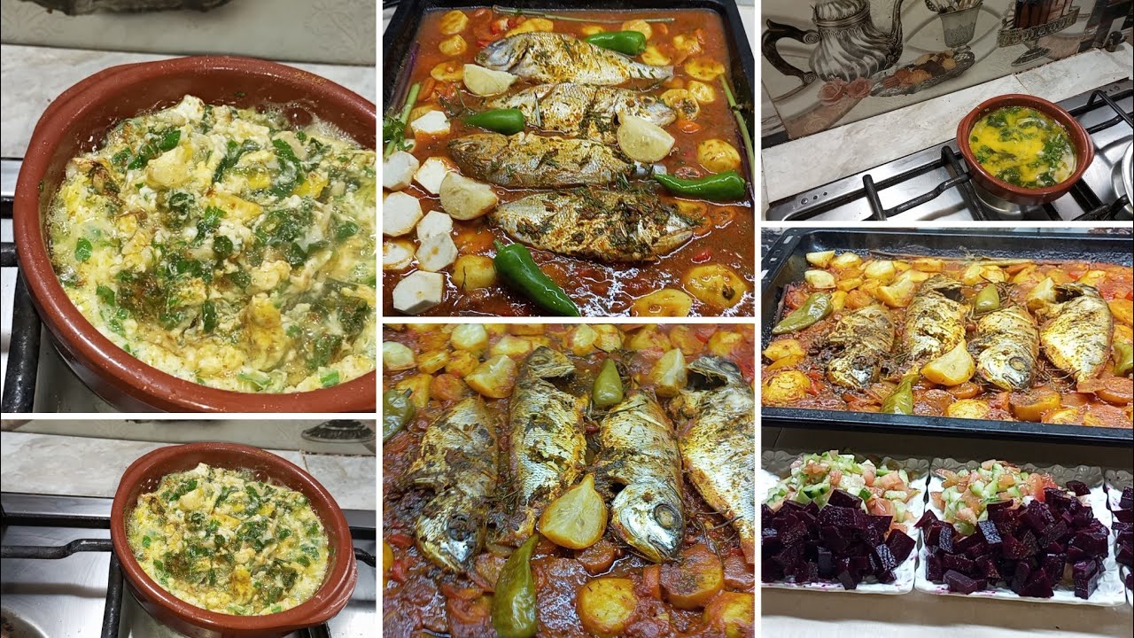 شاركت معاكم نهاري من الصباح مقيلة ديال البيض بالسبانخ غديوة الطاوة ديال الحوت فالفران