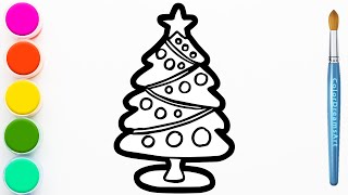 How To Draw A Christmas Tree Step By Step