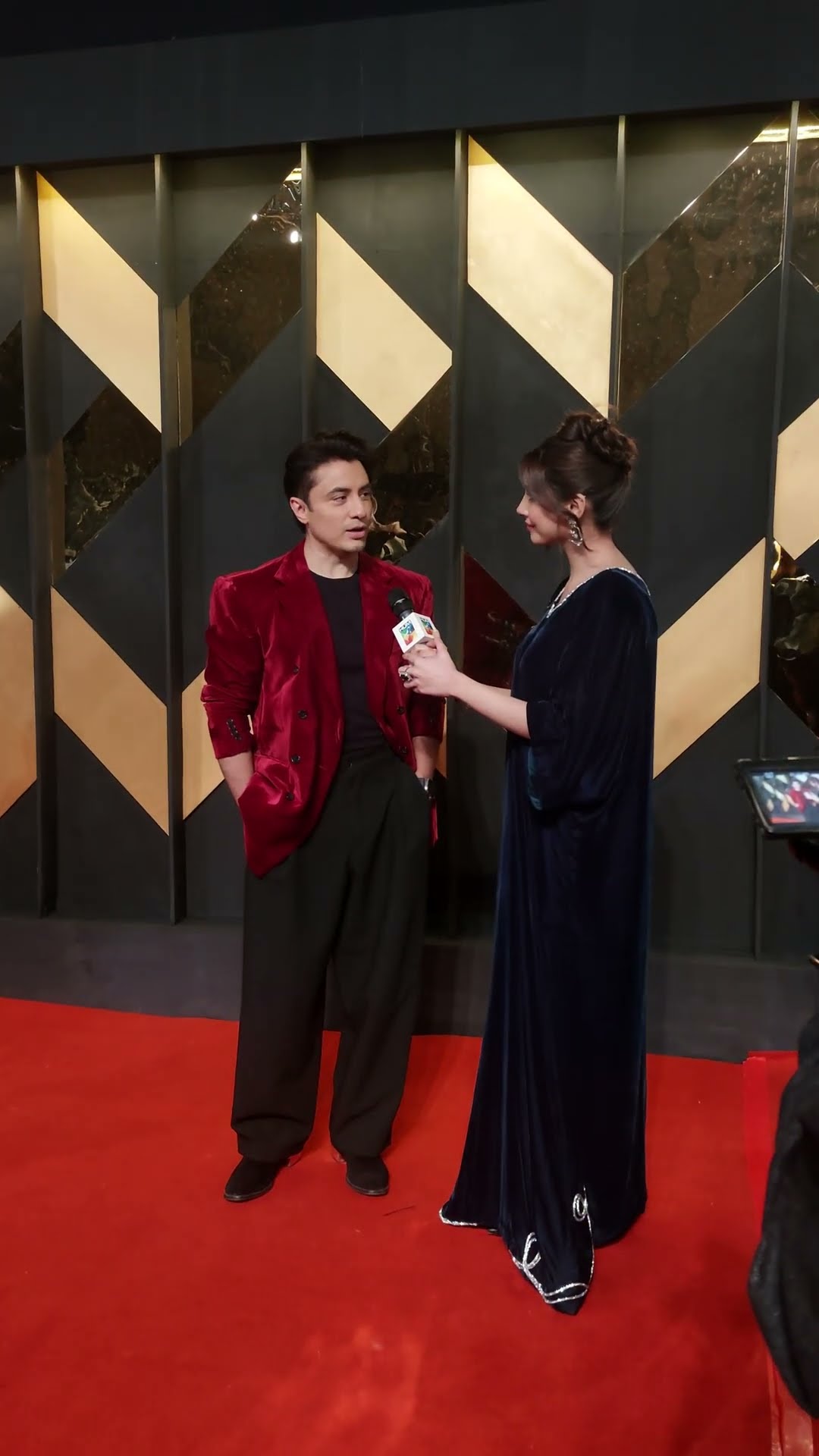 Ali Zafar at the red carpet in celebration of 20 years of HUM TV magic.  #20YearsOfHUM