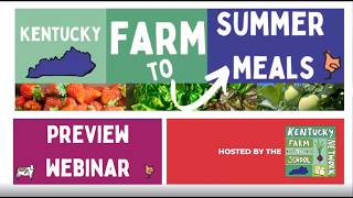 Farm to summer meals preview webinar