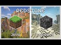 As DIFERENÇAS da REDSTONE no Minecraft Java e Bedrock