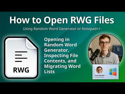 How to Open RWG Files (Random Word Generator Project)