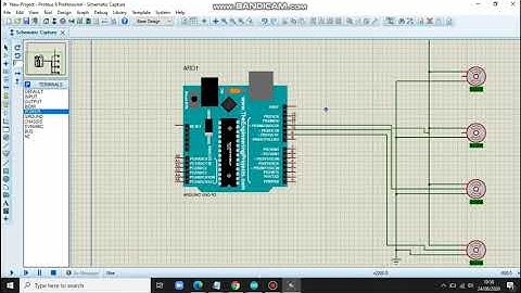Simulasi 4 Motor Servo pada Aplikasi Proteus dan Arduino