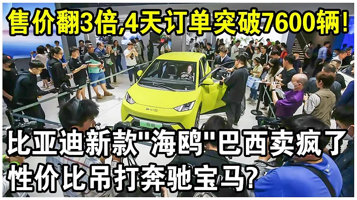 4天订单突破7600辆！比亚迪新款“海鸥”巴西上市卖疯了！售价比国内贵10万，还供不应求？性价比还能吊打奔驰宝马！ - 天天要闻