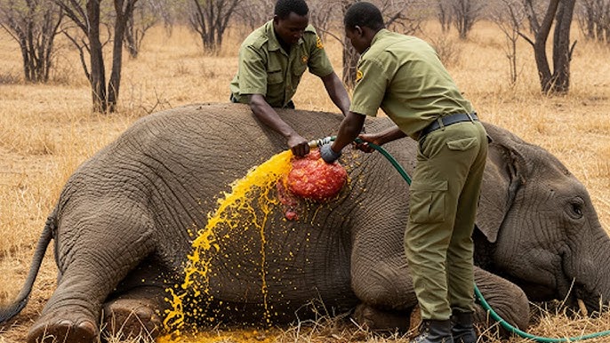 A dying elephant cries for help, what this ranger did next shocked everyone!