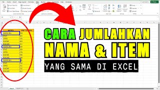 Cara Menjumlahkan Nama dan Item yang Sama di Excel Cara Menjumlahkan Nama dan Item yang Sama di Excel