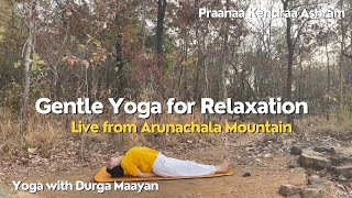 Gentle Yoga for Relaxation | Live from Arunachala mountain - part 2 screenshot 2