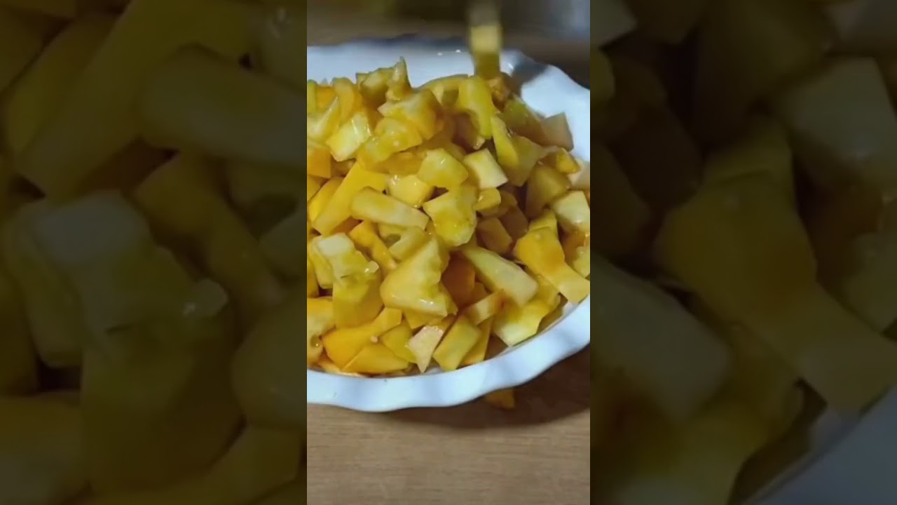 Exotic food/ cooked soup in bamboo 🐸 