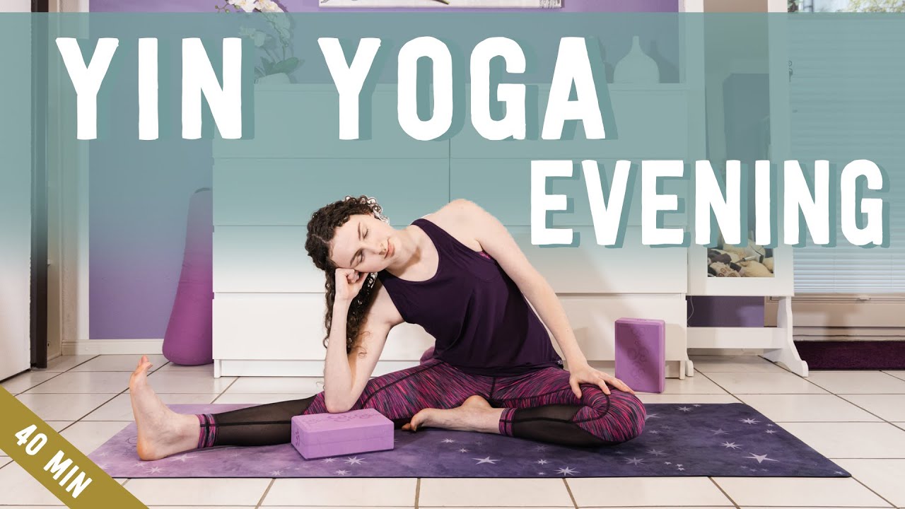 Yin Yoga Full Class for Bedtime And Stress Relief - 40 min Relaxation ...