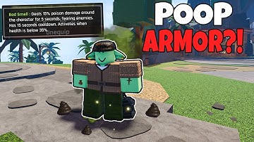 i made POOP ARMOR in Roblox the forge...