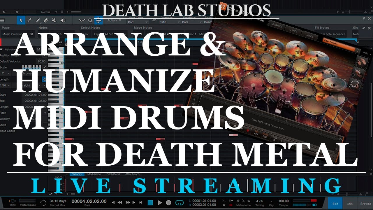 Arrange & Humanize MIDI DRUMS for Death Metal Project - [ITALIAN]