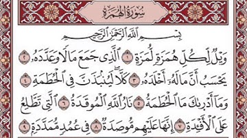 سورة الهمزة برواية الامام شعبة عن الامام عاصم | مكررة ٢٥ مرة | تلاوة القارى شاكر بن محمد العصيمي