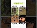 REAL LIFE VS PUBG VS FREE FIRE #pubgmobile #bgmi #freefire