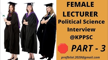 Female Lecturer Political Science Interview #KPPSC