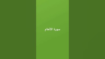 سورة الأنعام #راحة_نفسية #المصحف #لايك #اكسبلور