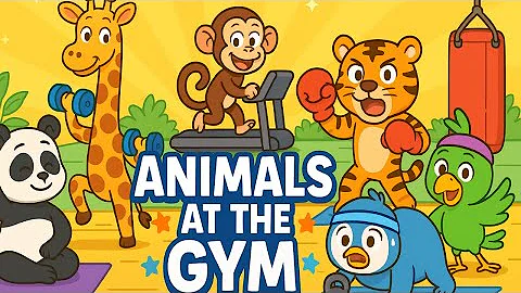 Animals at the Gym | Funny Exercise Song for Kids | Peekaboo Zone