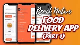 LCRN EP16 - Food Delivery App (Part 1) - React Native UI | Drawer Animation | Bottom Tabs Animation