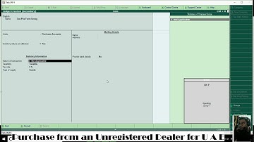 Domestic Purchase from an Unregistered Dealer for U A E Tally for UAE