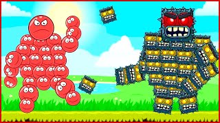 Мультик Red Ball 4 "Все части". Анимация Игра-Красный Шар ОЗВУЧКА несносный шарик от Котика Браяна