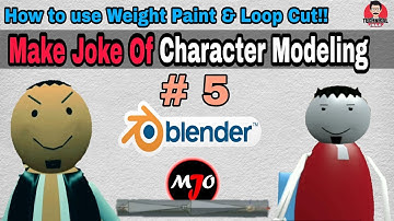 How to use Weight Paint, Loop Cut in Blender 3D Animation Tool || MJO Character Modeling Tutorial #5
