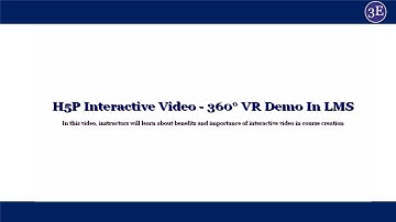 How 360° VR Interactive H5P Video Content Works In Moodle LMS I 3E Software Solutions