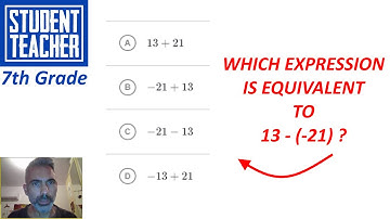 Adding Negative Numbers - Understand Subtraction As Adding the Opposite - 7th Grade Math