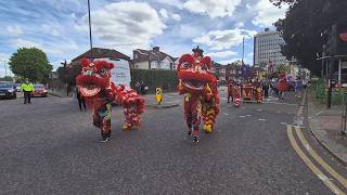 Lion Dance By Chung Ching | St George's Day Carnival 2026 Part 1 | Enfield Town, London