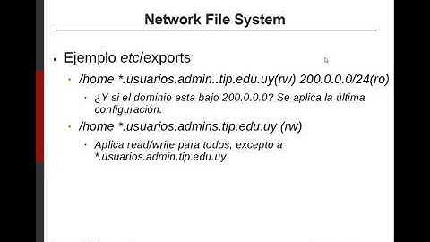 Administracion de Infraestructuras - Protocolo NFS, configuración básica