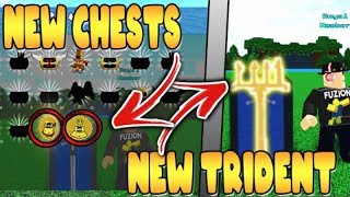 NEW CHESTS! NEW TRIDENT! Build a Boat for Treasure ROBLOX