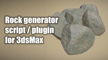 Rock Generator Plugin script for 3dsMax (enable subtitles)