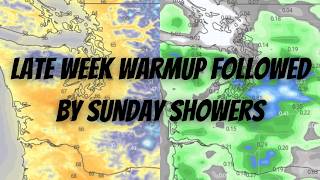 Late Week Warmup Followed by Sunday Showers