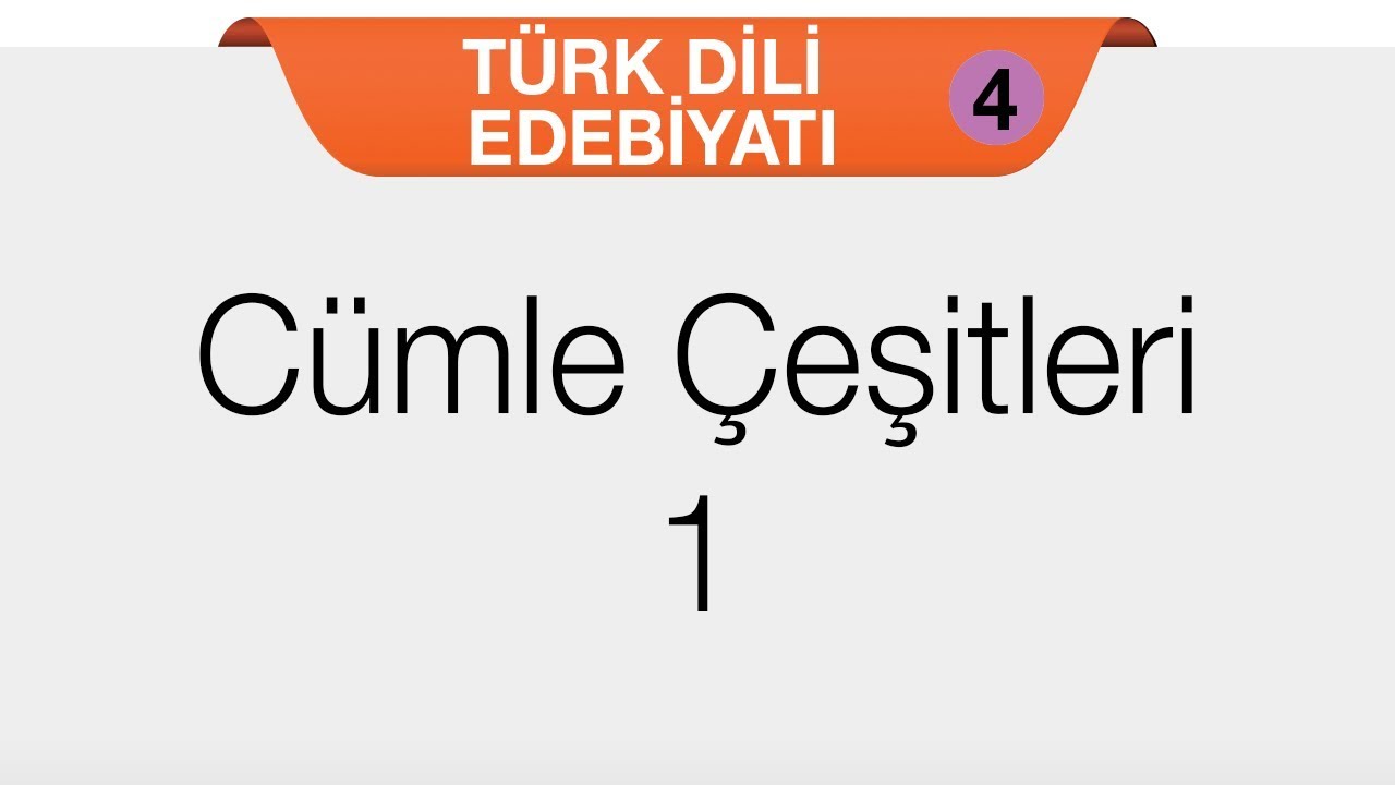 Roman - Cümle Çeşitleri 1