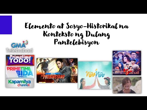 Elemento at Sosyo-Historikal na Konteksto ng Dulang Pantelebisyon