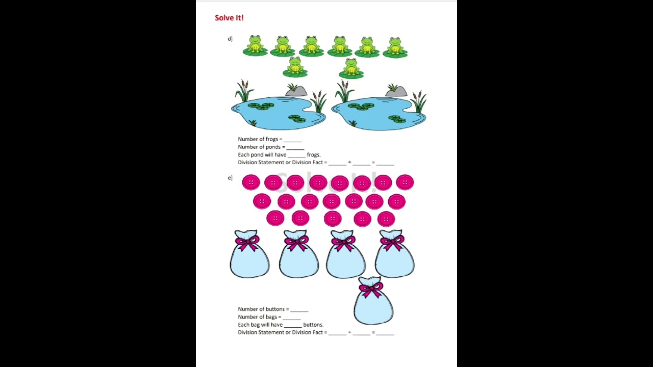 Maths Worksheets - Grade 3, Division