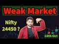 Nifty Weakness Continues I Banknifty Prediction for tomorrow 18th Oct