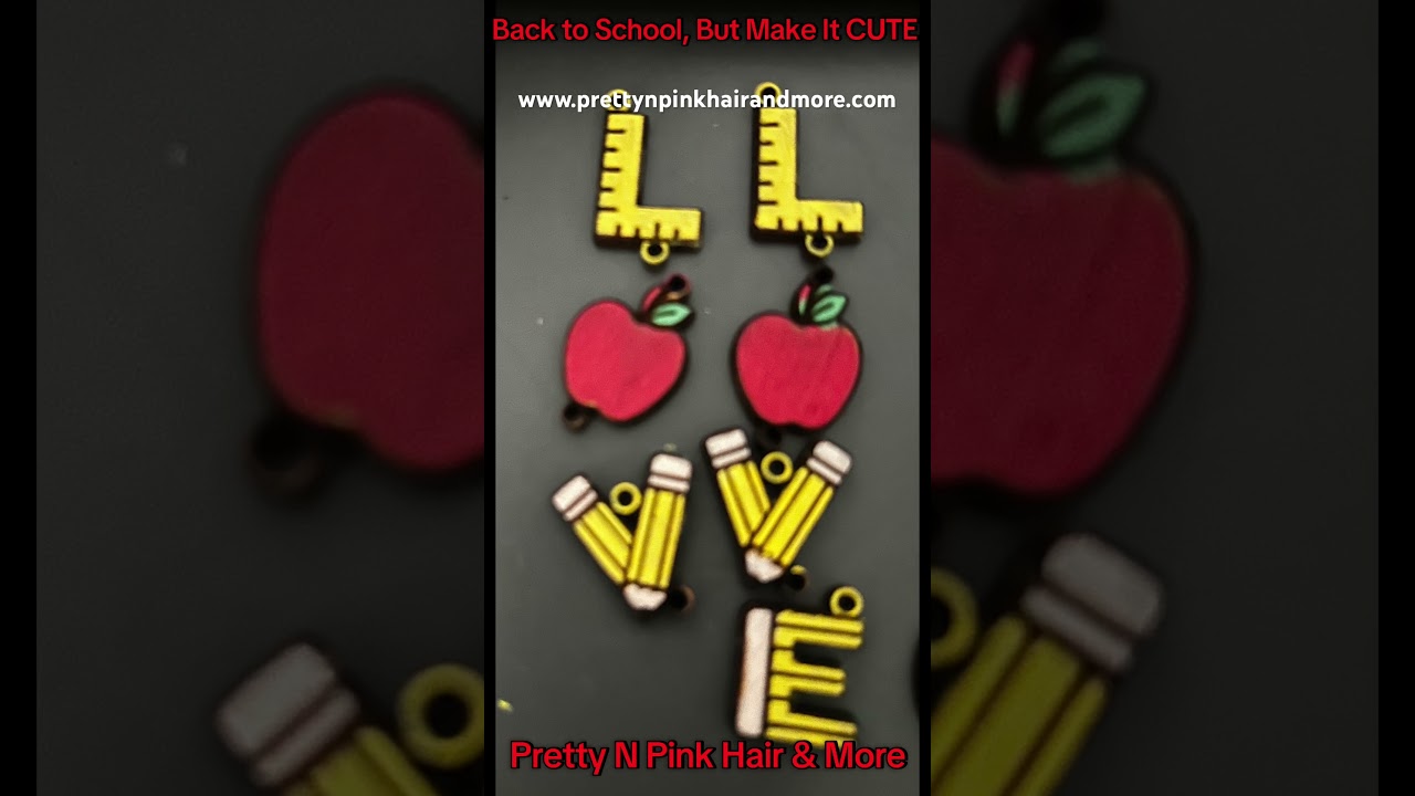 Custom cut Laser Back to School Earrings