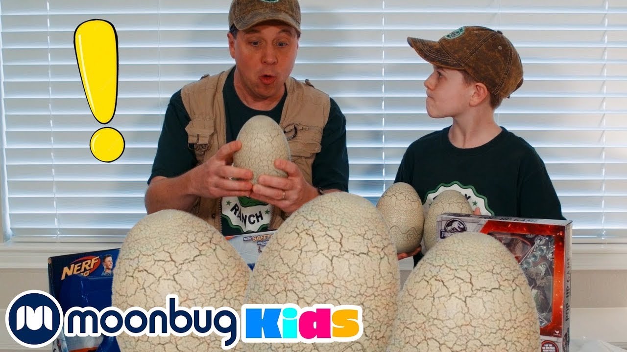 Snow & Dinosaur Eggs at Dino HQ | T-Rex Ranch Adventures | Kids Songs | Moonbug Kids