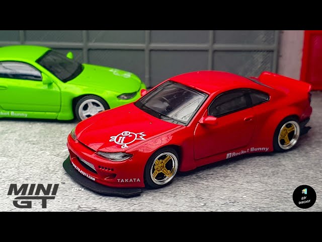 Nissan Silvia S15 Rocket Bunny Red by Mini GT | UNBOXING and