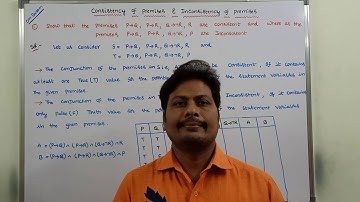 EXAMPLE-1 : CONSISTENCY OF PREMISES | INCONSISTENCY OF PREMISES | CONSISTENCY OF PREMISES | DMS |